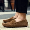 thumbnail image 5 of Mens Driving Penny Loafers Suede Moccasins Slip On Casual Dress Boat Shoes, 5 of 8