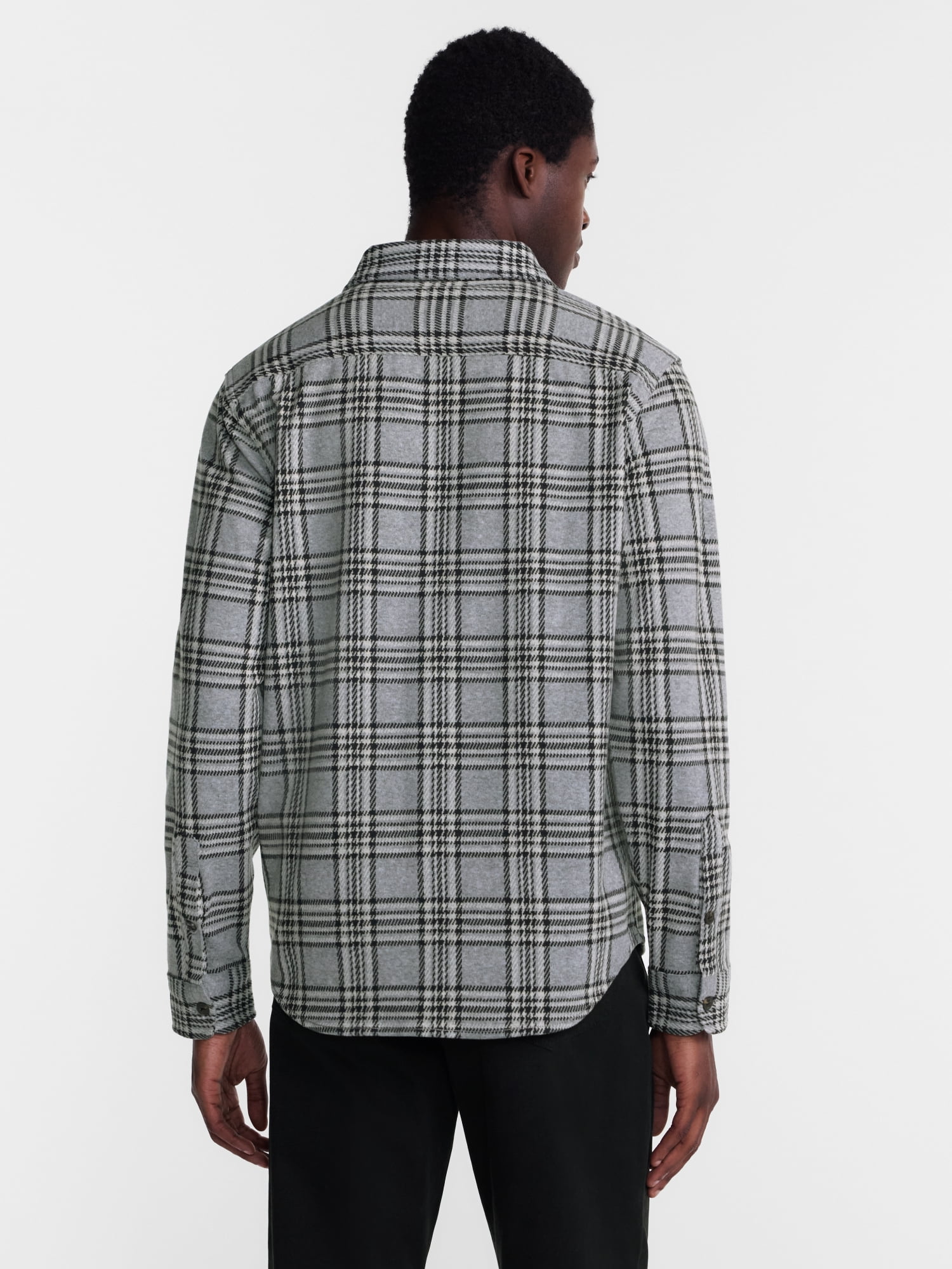 George Men's Knit Overshirt with Long Sleeves, Sizes XS-4XLT