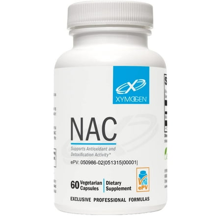 XYMOGEN NAC N-Acetyl-Cysteine 600mg - Cardiovascular, Antioxidant, Liver Detox + Immune Support Supplement - Supports Glutathione Synthesis - Non-GMO NAC Supplement (60 Capsules)