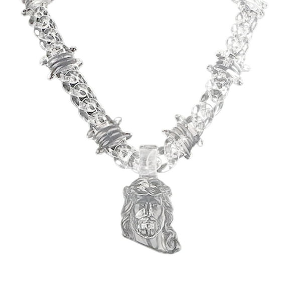 WINDLAND Religious Jewelry Adjustable Acrylic Chain Necklace Suitable for Men and Women