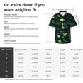 thumbnail image 6 of Cute Green Dinosaur Mens Hawaiian Shirt Short Sleeve Casual Button Up Tropical Summer Beach Shirt, 6 of 9