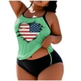 thumbnail image 1 of Floleo Women Plus Size Swimsuit Loose Adjustable Drawstring Bikini Removable Padded Top No Underwire Beach Pool Cover(Mint Green,L), 1 of 5