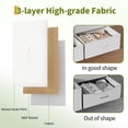 thumbnail image 2 of Modern White LED TV Stand Dresser with 8 Fabric Drawers - Steel Frame & Particle Board - Fits 65-75 Inch TVs - Multi-Functional Storage Cabinet for Bedroom & Living Room - Charging Station & USB, 2 of 8