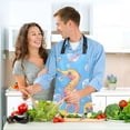 thumbnail image 6 of 5 Pcs Kitchen Set Heat Resistant Oven Mitts and Non-Slip Pot Holders with Adjustable Cooking Apron Cartoon Seahorse and Bubbles, 6 of 6