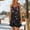 Black, variant on Summer Dresses for Women Fashionable Print Sleeveless Pleats Elastic Crew Neck Loose Beach Dress Outdoor Vacation Casual Soft Mini Sundresses