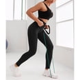 thumbnail image 5 of Outfmvch Leggings for Women Butt Lifting Leggings Athletic Gym Workout Pants Gym Clothes for Woman Bootcut Pants for Women High Waisted Compression Workout Leggings Tummy Control Black L, 5 of 7