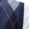 thumbnail image 4 of Qepwscx Mens Vests Casual Sleeveless Classic V Neck Knitted Pullover Sweater Comfortable Fits Lightweight Business Tank Tops Plaid Formal Dress Waistcoat Slim Fits Vests for Men S-XXXXXL, 4 of 7