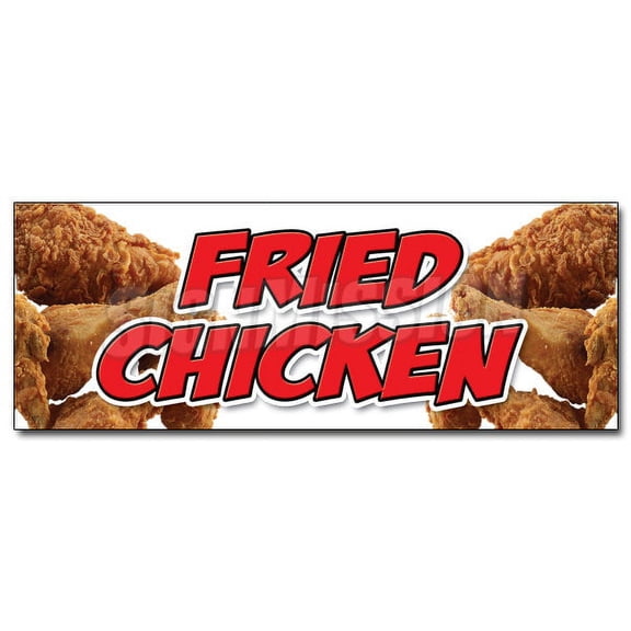 12" FRIED CHICKEN DECAL sticker restaurant stand