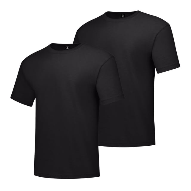 Camiseta Hanes Beefy de manga corta para hombre, color negro, talla L/Tall 2