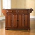 thumbnail image 2 of Pemberly Row Traditional Wood Kitchen Island with Granite Top in Cherry, 2 of 7