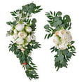 thumbnail image 2 of Flores artificiales para arco de boda, guirnaldas florales para dormitorio, sala de estar, decoración de fiesta Blanco, 2 of 9