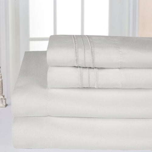 4 Piece 16" Pocket 1500 Series Egyptian Quality Microfiber Bed Sheet Set