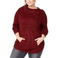 thumbnail image 1 of Style & Co. Suéter tejido con cuello vuelto para mujer, rojo, 1X, 1 of 1