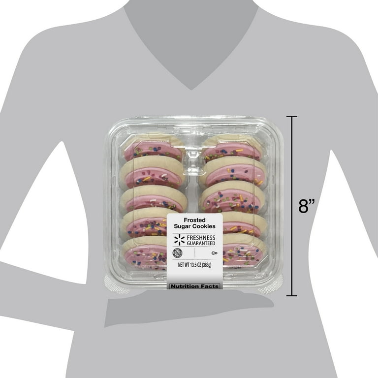 Freshness Guaranteed Frosted Sugar Cookies, Pink, 13.5 oz, 10 Count, Shelf-Stable/Ambient, Whole