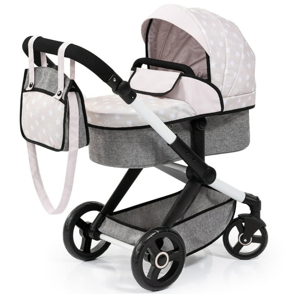 Bayer Design Convertible Doll Strollers Grey and White Stars