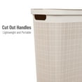 thumbnail image 5 of Mind Reader 40L Slim Laundry Hamper, Clothes Basket, Plastic, Adult 18.5”L x 10.75”W x 23.5”H, Ivory, 5 of 8