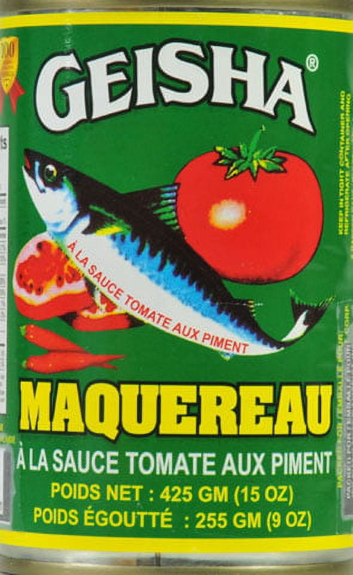 (2 pack) Geisha Mackerel in Tomato Sauce with Chili, 15 oz, in a Can