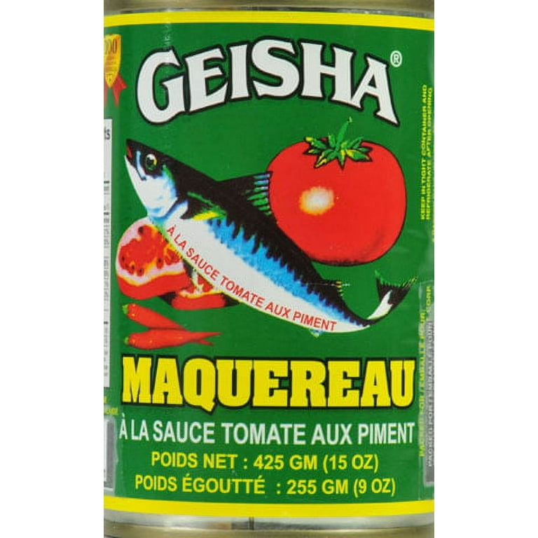 Geisha Mackerel in Tomato Sauce with Chili, 15 oz, High Protein