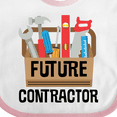 thumbnail image 4 of Inktastic Construction Future Contractor Boys or Girls Baby Bib, 4 of 4