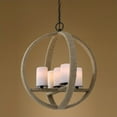 thumbnail image 1 of Uttermost Gironico Round 5 Light Rope Wrapped Pendant in Aged Black, 1 of 2