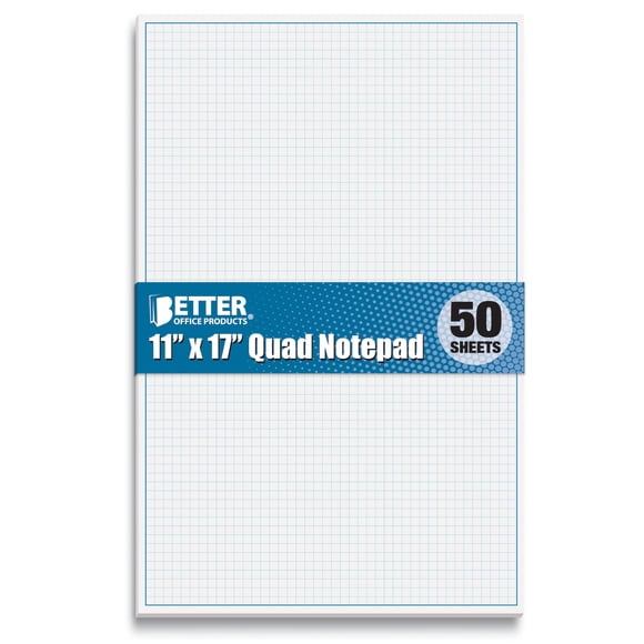Bloc de Papel Cuadriculado Better Office 28x43 cm 50 Hojas Doble Faz