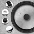 thumbnail image 3 of Universal Lid for Pots,Pans and Skillets-Tempered Glass Lid with Heat Resistant Silicone Rim Fits 24cm,26cm and 28cm Diameter Cookware, 3 of 4