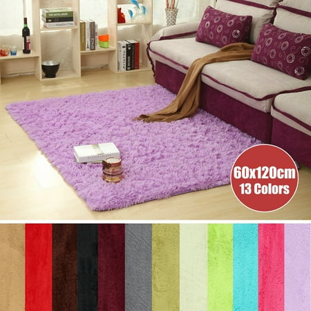 23 62x47 2 13 Colors Fluffy Rectangle Floor Rug Anti Skid Shaggy