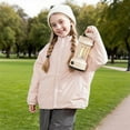 thumbnail image 6 of CYRBOKO Girls Jackets, Windproof Full Zip Lightweight Thermal Winter Outerwear Pink Size 7-8 T, 6 of 6