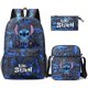 thumbnail image 3 of Disney 3Pcs Lilo Stitch Backpack Set for Teen Boy Girl Back To School Backpack with Lunch Bag Student Schoolbag Men Women Bags, 3 of 4