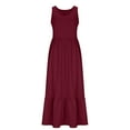 thumbnail image 4 of Ovbmpzd Business Casual Dress for Women Sleeveless Red Maxi Dress V Neck Long Dresses Sundresses for Women Over 50 S, 4 of 6