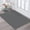 Grey/Dark Grey-2' x 3' (Rectangular), variant on Indoor Door Mat 2x3 Ft Small Area Rugs Washable Front Non Slip Rubber Backed Entryway Rug Cotton Entrance Doormat For Porch Bathroom Kitchen Bedroom Black/dark Grey