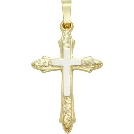 10kt Gold Cross with 10kt White Gold Cross Soldered On Top
