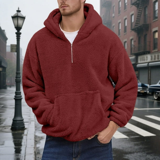 MHFRRA Sudadera con Capucha y Cremallera, Forrada, Informal, con Estampado, Cómoda, Ligera, Deportiva, Ropa de Calle Rojo