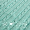 thumbnail image 2 of Organictune Cotton Cable Knitted Toddler Throw Blanket, Soft Warm and Breathable Crib Blanket for Boys and Girls, 30" x 40", Light Blue, 2 of 5