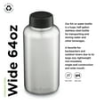 thumbnail image 2 of Klean Kanteen Wide Loop Cap Brushed Stainless, 64oz, 2 of 8