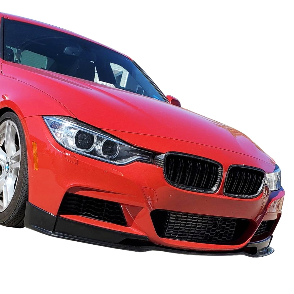 Ikon Motorsports Compatible with 12-18 BMW 3-Series F30 MT M Sport Type E Style Front Bumper Lip Black PU