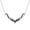 Silver, variant on Collection Round Black & White Diamond Accent Chevron Pendant Necklace for Women with 18 Inch Silver Chain in 925 Sterling Silver
