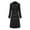 Black, variant on Herrnalise Women's Double Breasted Pea Coat Winter Mid-Long Trench Coat with Belt Black,XXL