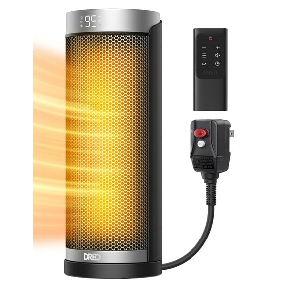 DREO Chauffage d'Appoint pour Salle de Bain et Intérieur, Oscillation à 70°, 5 Modes, Télécommande pour Maison et Chambre, Minuterie 12 H, avec Prise de Sécurité ALCI