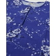 thumbnail image 4 of Moomaya Printed Viscose Summer Top For Women, Round Neck Short Sleeves Casual Top, 4 of 8