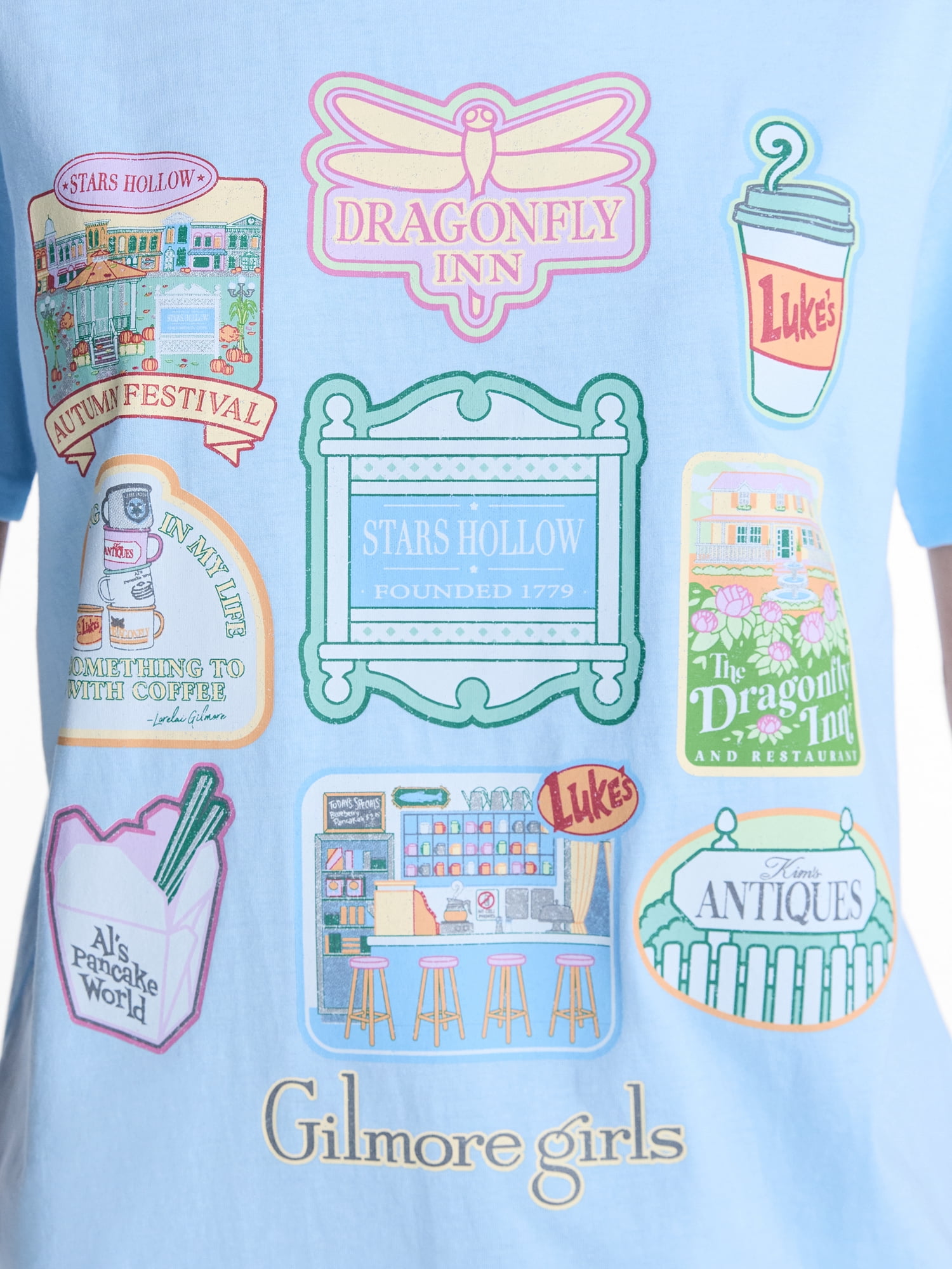 Gilmore Girls Women's Graphic Tee with Short Sleeves, Sizes XXS-XXL