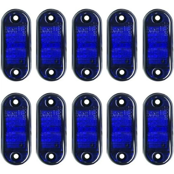 Side Marker Lights, 10pcs 2LED Car Marker Lights Car Side Indicators Lights 12V 24V Front Rear Side Light Position Lamps for Truck Lorry