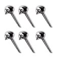 thumbnail image 1 of 6Pcs Pines de Extremo de Puente de Cobre Peg Chrome para Piezas de Guitarra Acústica Hugo pasadores de puente, 1 of 9