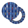 thumbnail image 2 of Balery Cute Fish Fundas de asiento para taburete de bar redondo de tela de terciopelo ajustables que protegen de arañazos y manchas para sillas de 14 a 17 pulgadas.-14 inch, 2 of 7