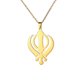 thumbnail image 1 of Classic Sikhism Symbol Necklace for Women Men Stainless Steel Sikh Khanda Necklaces Religious Protection Amulet Jewelry, 1 of 5