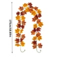 thumbnail image 2 of Halloween Decor, 1Pc 69 Inch Maple Leaf rattan, Fall Leaves rattan, Hanging Halloween Decor, Artificial Fall Leaves for Home, Porch, Door, Mantel, Autumn, Thanksgiving, 2 of 5