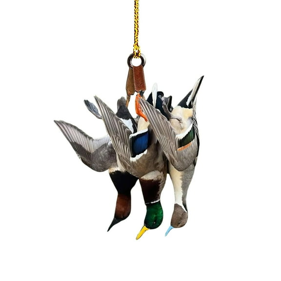 Animal Hunting Ornament Animal Hunting Car Hanging Ornament Waterfowl Hunting Decor Acrylic Christmas Ornaments Charm 2D Flat Design