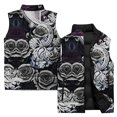 thumbnail image 2 of Chaleco aislante con flores para hombre, chaquetas de invierno frescas para hombre, abrigo cálido duradero con rosas y plantas, ropa barata para hombre, chaquetas de plumas para hombre 2024, 2 of 5