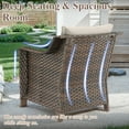 thumbnail image 6 of Bellefurn Outdoor Wicker Patio Chairs Set of 4,All-Weather Wicker Rattan Chairs Patio Furniture Set for Porch Balcony Backyard Yard Deck, 6 of 10