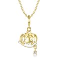 thumbnail image 1 of S925 Joyería de plata de Halloween Collar de calabaza del diablo Joyería con colgante de calavera Regalos para mujeres y niñas (Oro) oso de fresa Electrónica, 1 of 5